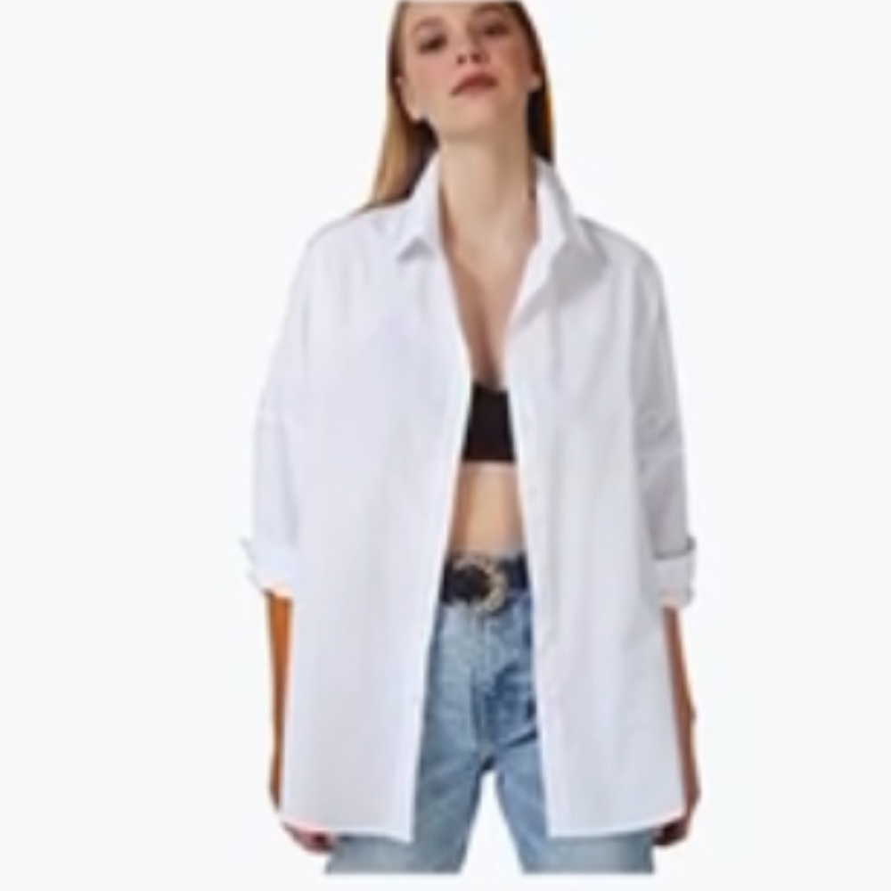 Women's White Long Sleeve Blouse